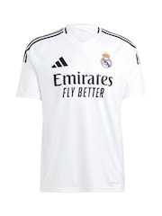 adidas Pearl White Real Madrid Home Shirt 2024-25 with Mbappé 9 Printing - Image 1 of 3