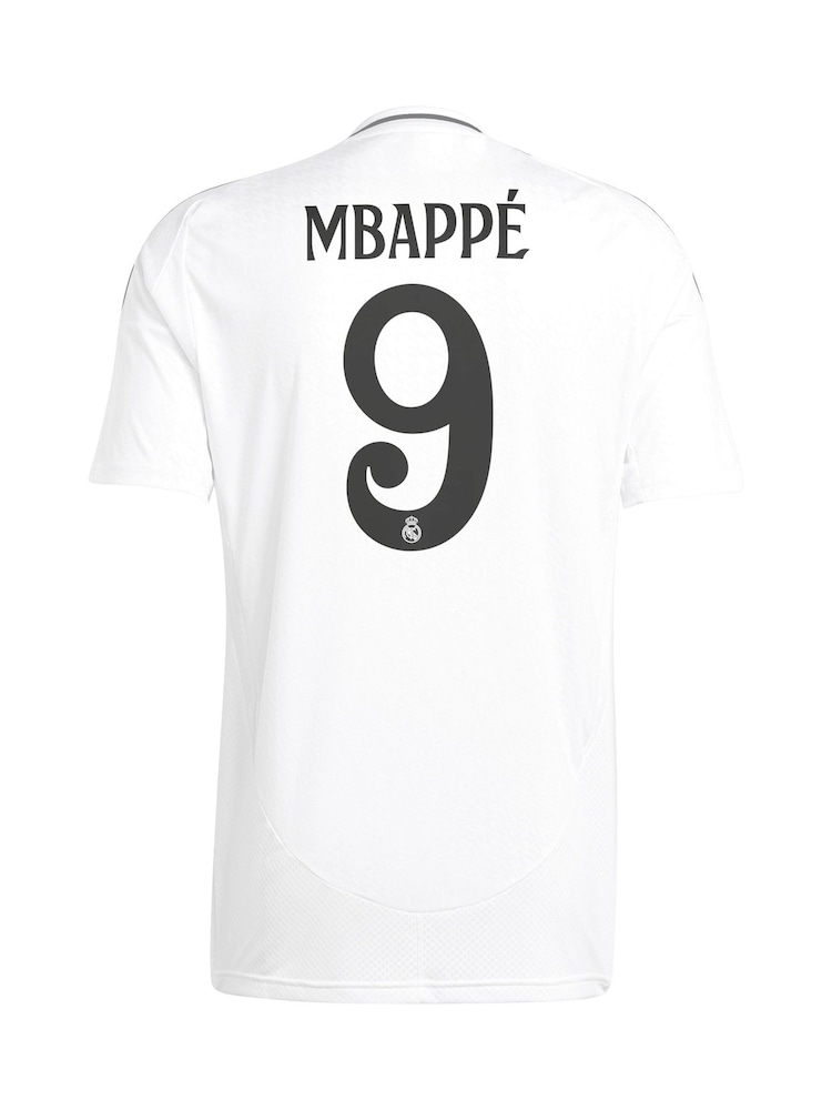 adidas Pearl White Real Madrid Home Shirt 2024-25 with Mbappé 9 Printing - Image 2 of 3