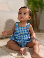Blue Baby Broderie Romper (0mths-3yrs) - Image 1 of 11
