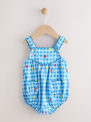 Blue Baby Broderie Romper (0mths-3yrs) - Image 5 of 11