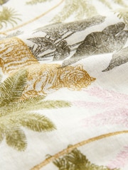 Ecru Jungle Print Linen Rich Wrap Mini Skirt - Image 7 of 7
