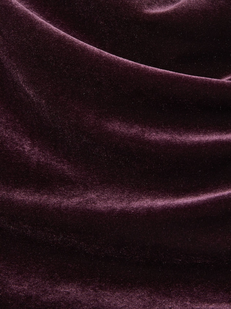 Reiss Berry Dylan Velvet Drape Off-Shoulder Top - Image 6 of 6