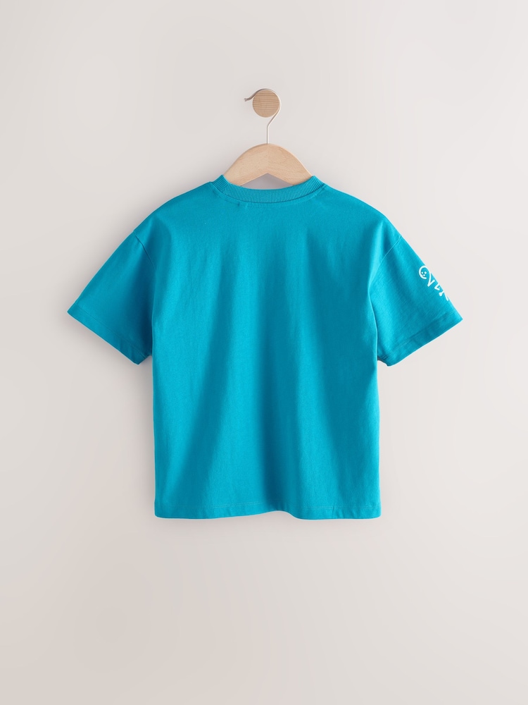 Blue Graffiti Relaxed Fit Short Sleeve Graphic Print T-Shirt (3-16yrs) - Image 2 of 4