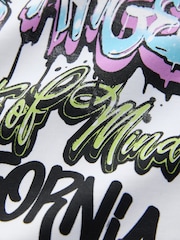 White Graffiti Relaxed Fit Short Sleeve Graphic Print T-Shirt (3-16yrs) - Image 7 of 7