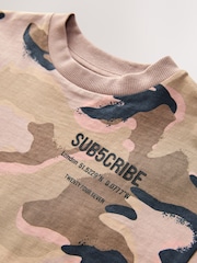 Khaki Green Camo Relaxed Fit Short Sleeve Graphic Print T-Shirt (3-16yrs) - Image 3 of 4