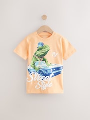 Orange Gecko Short Sleeve Graphic Print T-Shirt (3-16yrs) - Image 1 of 4