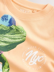 Orange Gecko Short Sleeve Graphic Print T-Shirt (3-16yrs) - Image 3 of 4