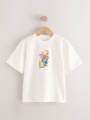 White Venice Beach Relaxed Fit Short Sleeve Graphic Print T-Shirt (3-16yrs) - Image 1 of 4
