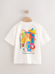 White Venice Beach Relaxed Fit Short Sleeve Graphic Print T-Shirt (3-16yrs) - Image 2 of 4