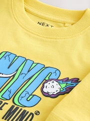 Jaune motif dinosaure - T-shirt décontracté à manches courtes imprimé graphique (3-16ans) - Image 8 of 8