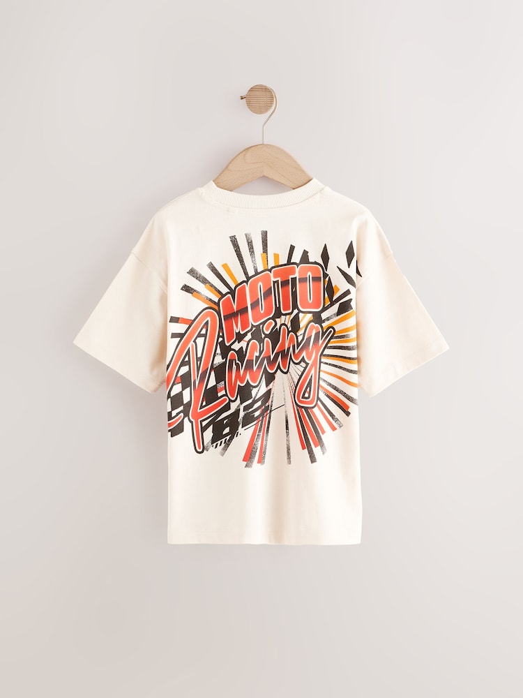 Stone Racing-opdruk op de achterkant - Relaxed Fit Short Sleeve Graphic Print T-Shirt (3-16yrs) - Image 2 of 4