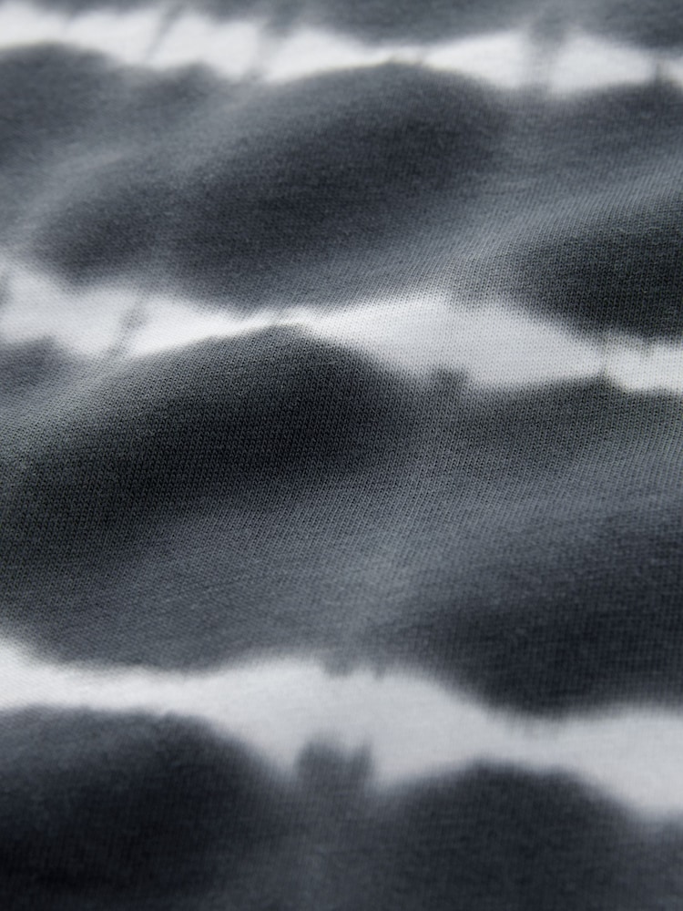 Black/White Relaxed Fit Tie Dye Graphic Print Short Sleeve T-Shirt (3-16yrs) - Image 4 of 4
