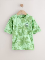 Green Relaxed Fit Tie Dye Graphic Print Short Sleeve T-Shirt (3-16yrs) - Image 1 of 4