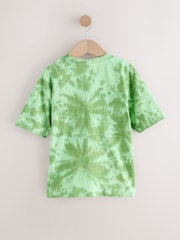 Green Relaxed Fit Tie Dye Graphic Print Short Sleeve T-Shirt (3-16yrs) - Image 2 of 4