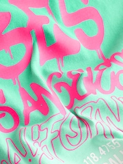Green/White Back Print Relaxed Fit Tie Dye Graphic Print Short Sleeve T-Shirt (3-16yrs) - Image 8 of 8