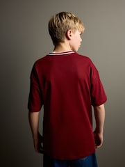 Rojo burdeos - 100% Cotton Sub5cribe Short Sleeve Sports T-Shirt (3-16yrs) - Imagen 2 de 8