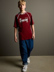 Rojo burdeos - 100% Cotton Sub5cribe Short Sleeve Sports T-Shirt (3-16yrs) - Imagen 3 de 8