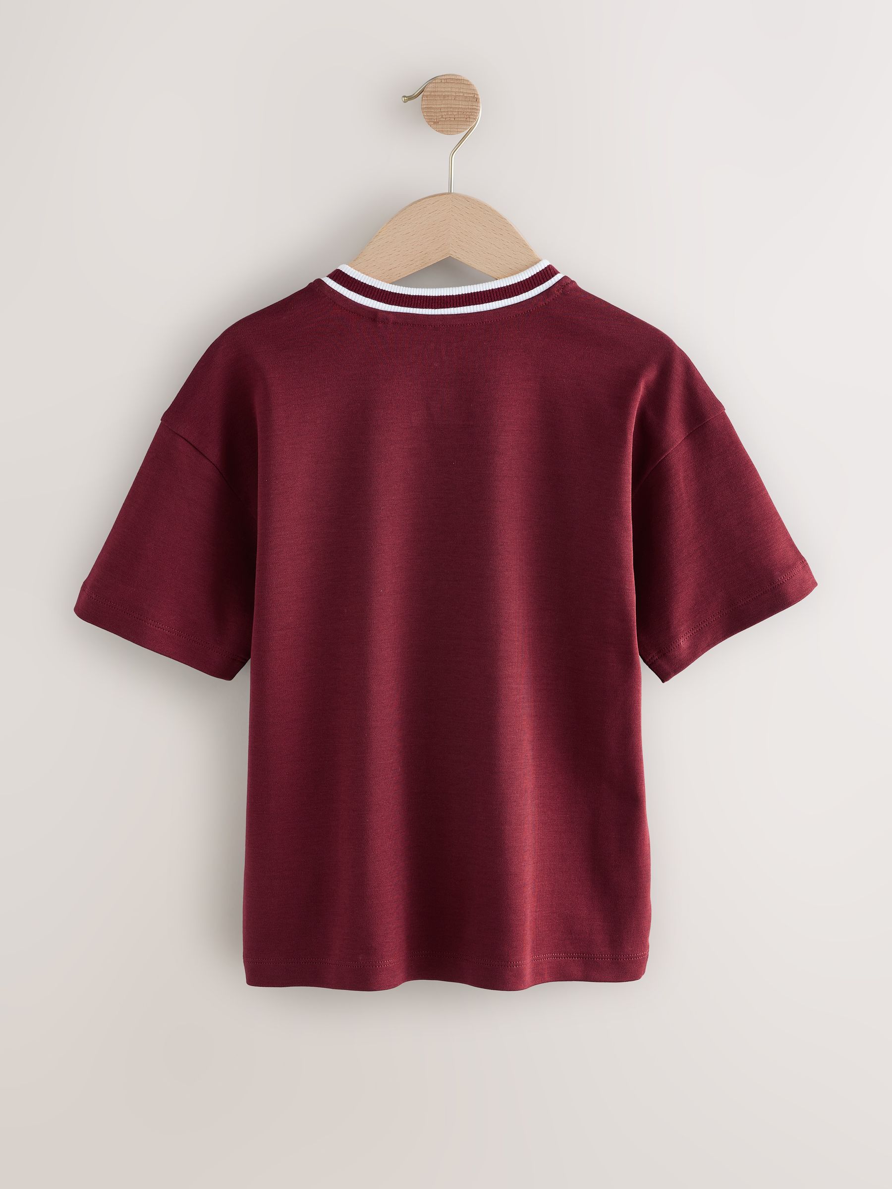 Buy Burgundy Red 100% Cotton Sub5cribe Short Sleeve Sports T