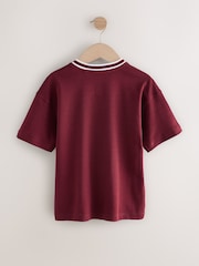 Rojo burdeos - 100% Cotton Sub5cribe Short Sleeve Sports T-Shirt (3-16yrs) - Imagen 6 de 8