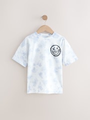 Blue Relaxed Fit Tie Dye Graphic Print Short Sleeve T-Shirt (3-16yrs) - Image 1 of 4