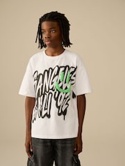 White Graffiti LA Relaxed Fit Short Sleeve Graphic Print T-Shirt (3-16yrs) - Image 1 of 6