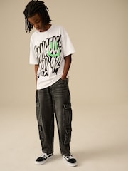 White Graffiti LA Relaxed Fit Short Sleeve Graphic Print T-Shirt (3-16yrs) - Image 3 of 6