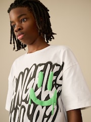 White Graffiti LA Relaxed Fit Short Sleeve Graphic Print T-Shirt (3-16yrs) - Image 4 of 6