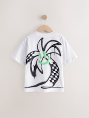 White Graffiti LA Relaxed Fit Short Sleeve Graphic Print T-Shirt (3-16yrs) - Image 6 of 6