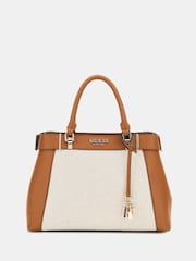 Guess Canvas Anadela Compartment Satchel Bag - Image 1 of 4