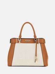 Guess Canvas Anadela Compartment Satchel Bag - Image 1 of 4