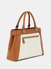 Guess Canvas Anadela Compartment Satchel Bag - Image 2 of 4