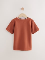 Rostbraun - Strukturiertes T-Shirt (3–16 Jahre) - Image 2 of 4