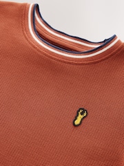 Rostbraun - Strukturiertes T-Shirt (3–16 Jahre) - Image 3 of 4