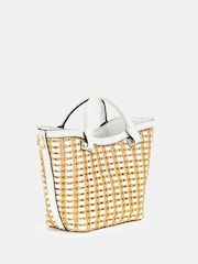 Guess Small Rattan Atalia Natural Tote Bag - Image 2 of 4