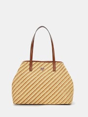 Guess Large Cognac Vikky 2 In 1 Tan Brown Tote Bag - Image 1 of 4
