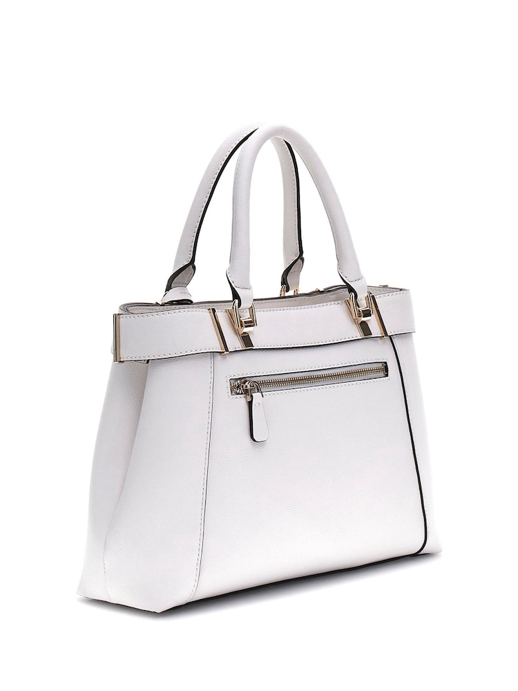 Guess Anadela Compartment White Satchel Bag - Image 2 of 4