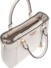 Guess Anadela Compartment White Satchel Bag - Image 3 of 4
