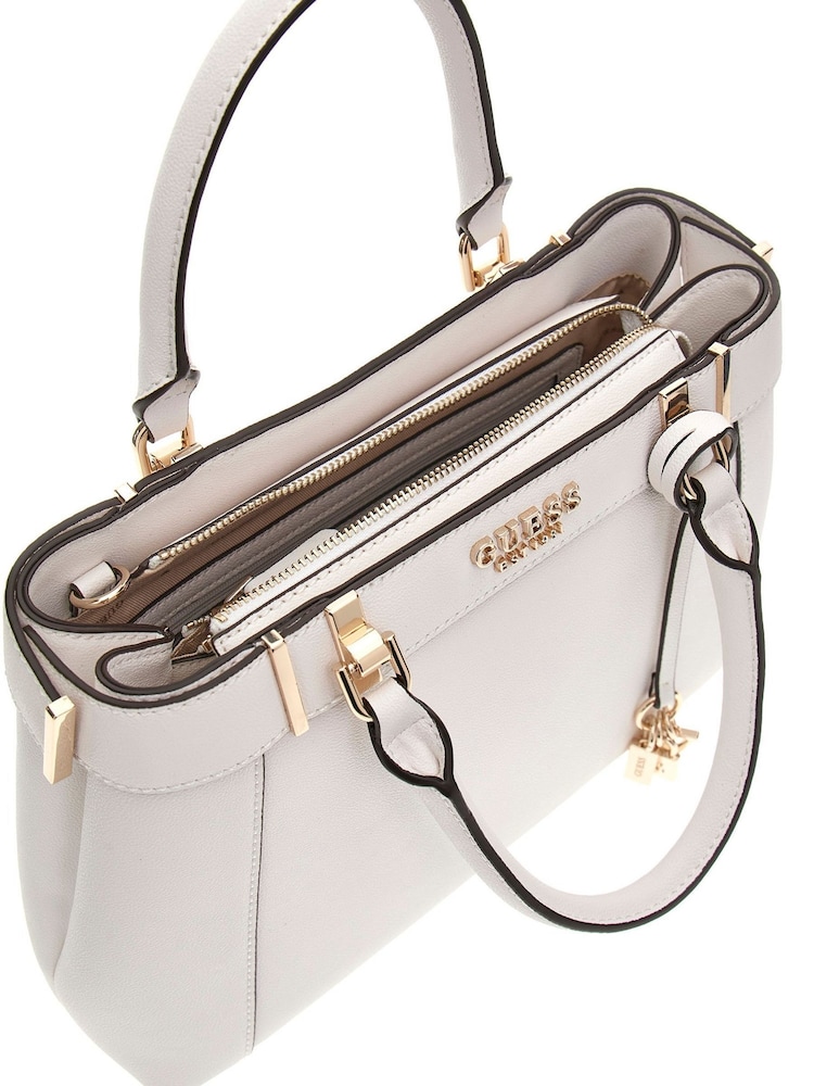 Guess Anadela Compartment White Satchel Bag - Image 3 of 4