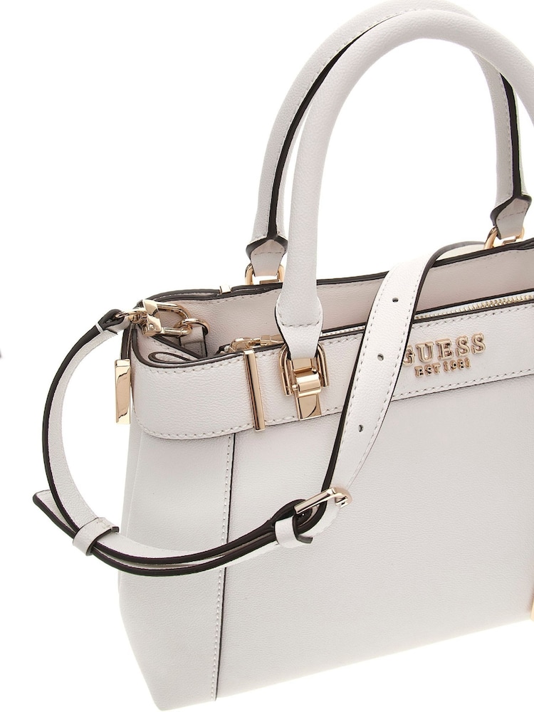 Guess Anadela Compartment White Satchel Bag - Image 4 of 4
