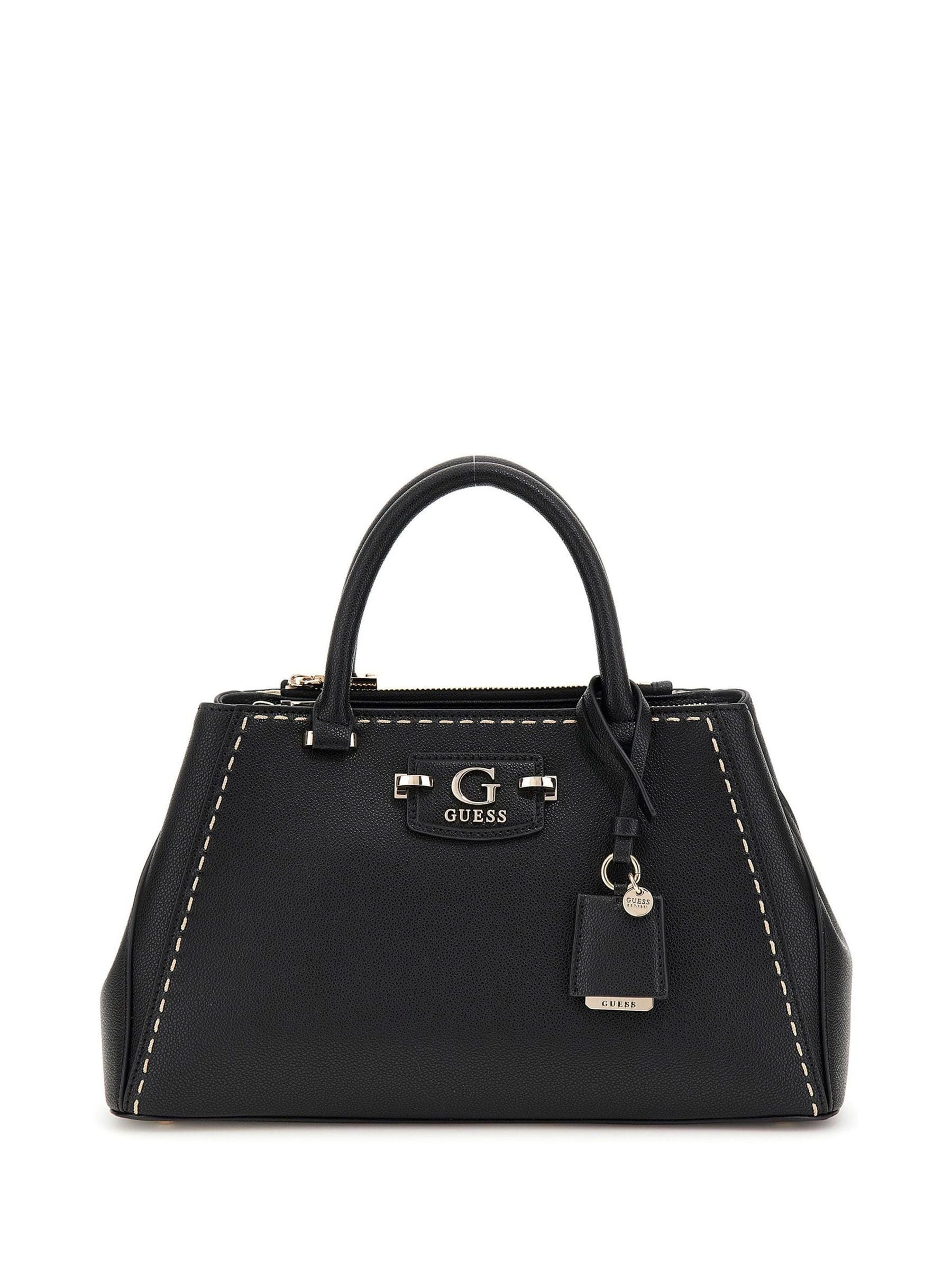 Buy Guess Nastra Society Black Satchel Bag from Next USA