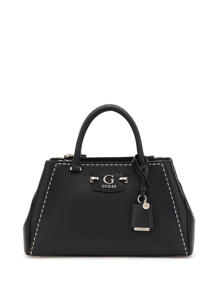 Guess Nastra Society Black Satchel Bag - Image 1 of 4