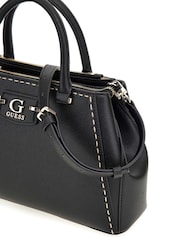 Guess Nastra Society Black Satchel Bag - Image 3 of 4