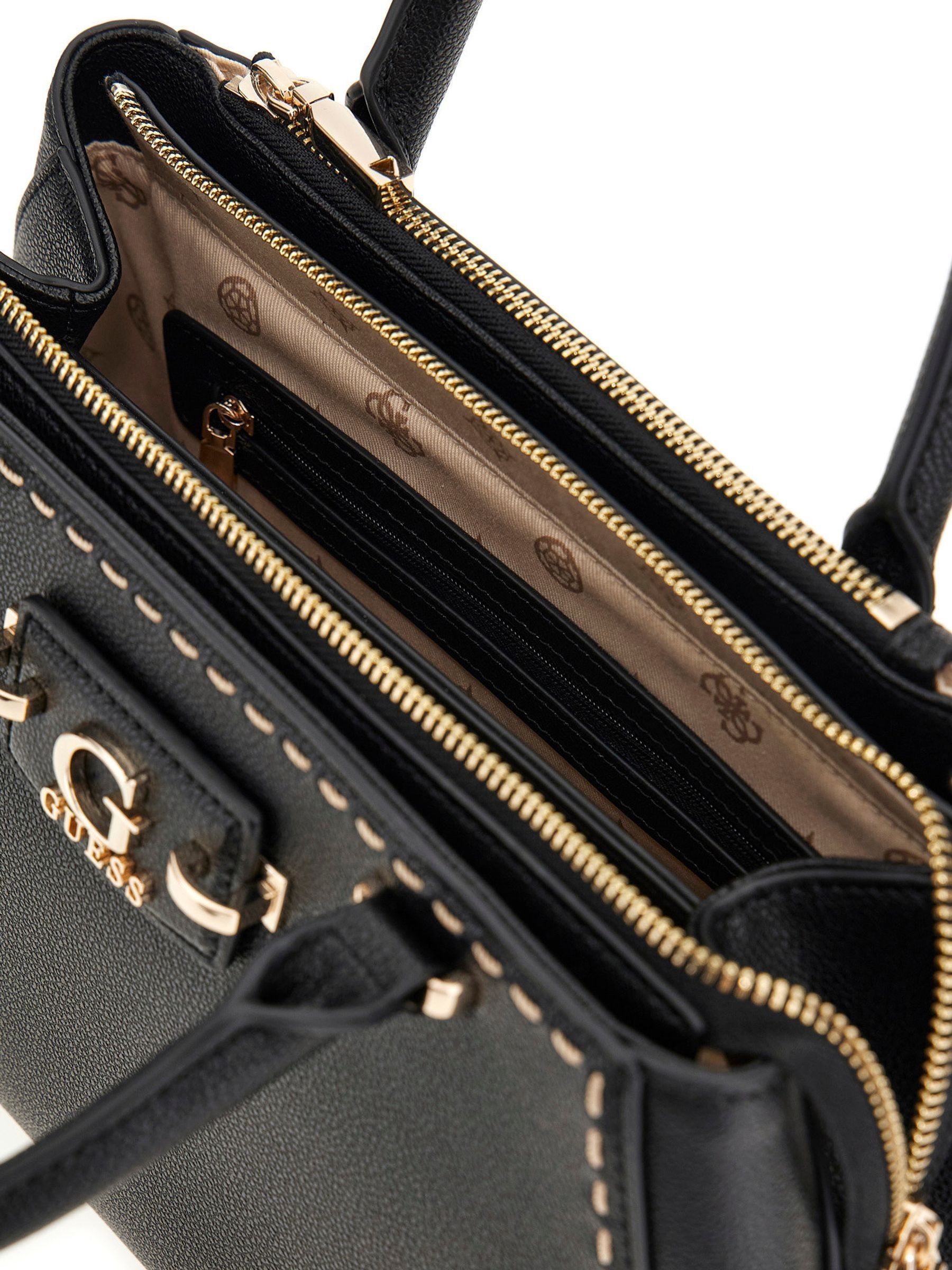 Buy Guess Nastra Society Black Satchel Bag from Next USA