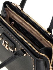 Guess Nastra Society Black Satchel Bag - Image 4 of 4