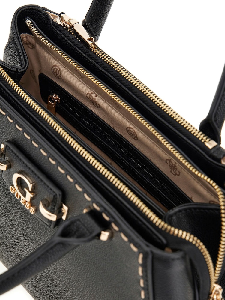 Guess Nastra Society Black Satchel Bag - Image 4 of 4