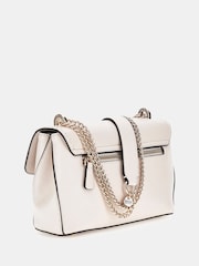 Guess Nastra Convertible Cross-Body White Flap Bag - Image 2 of 3