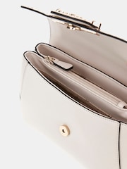 Guess Nastra Convertible Cross-Body White Flap Bag - Image 3 of 3