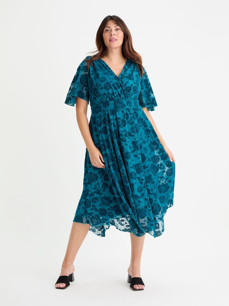 Scarlett & Jo Blue Julie Hanky Hem Dress - Image 1 of 4