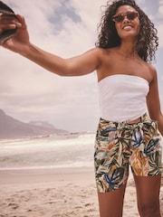 Floral Print Tie Waist Shorts - Image 3 of 7