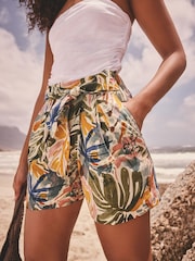 Floral Print Tie Waist Shorts - Image 4 of 7